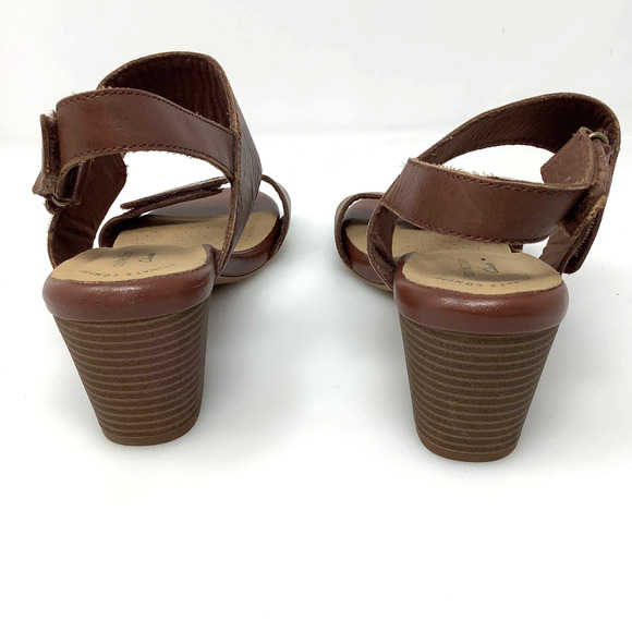 Clarks Collection Lorene Bright Wedge Sandal in Tan Leather Size‎ 10 New - Picture 5 of 6